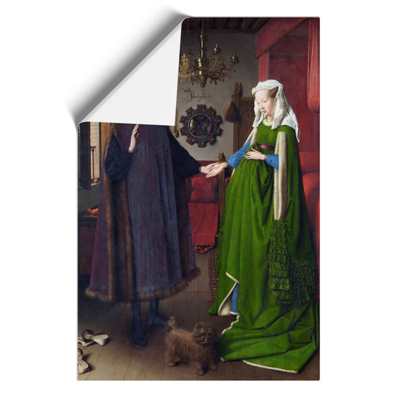 Arnolfini Portrait by Jan van Eyck - Frameless Print, 42cm H x 30cm W x 0.1cm D