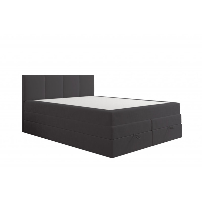 Boxspring Bed Balle with Storage, 140 x 200cm, Black