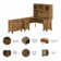 Magomed 3 L-Shaped Computer Desk Office Set