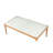 Transitional Coffee Table With Glass Top