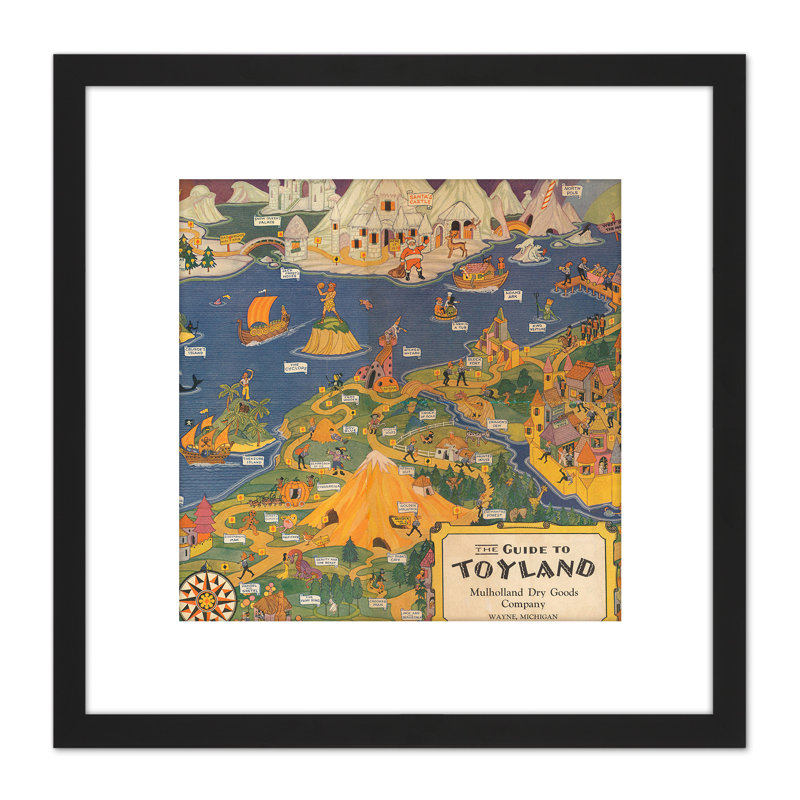 1940 The Guide To Toyland Pictorial Map by Ernest Dudley Chase - Single Picture Frame Print