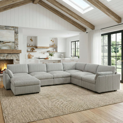 137.8" W U-Shaped Modular Sectional