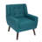 Jaqueze Upholstered Light Blue Polyester Tufted Square Arm Accent chair-1087281862