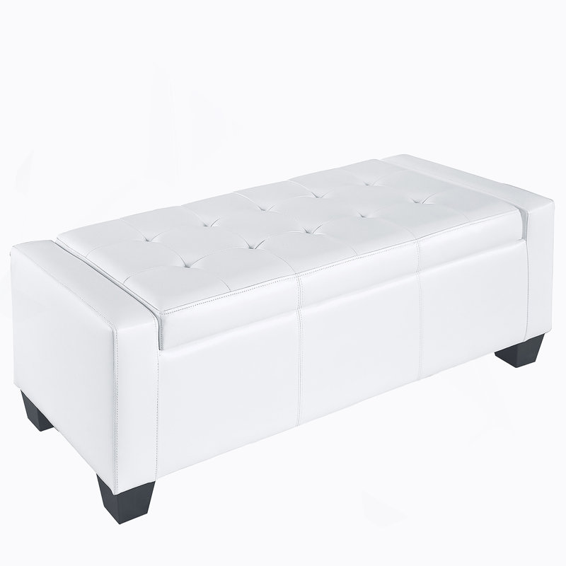 Banc rectangulaire, banc capitonné avec rangement