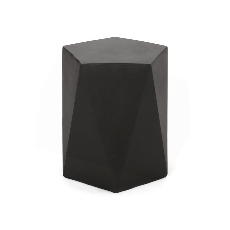 Apollo Side Table, Black, 18" H x 16" W x 16" D