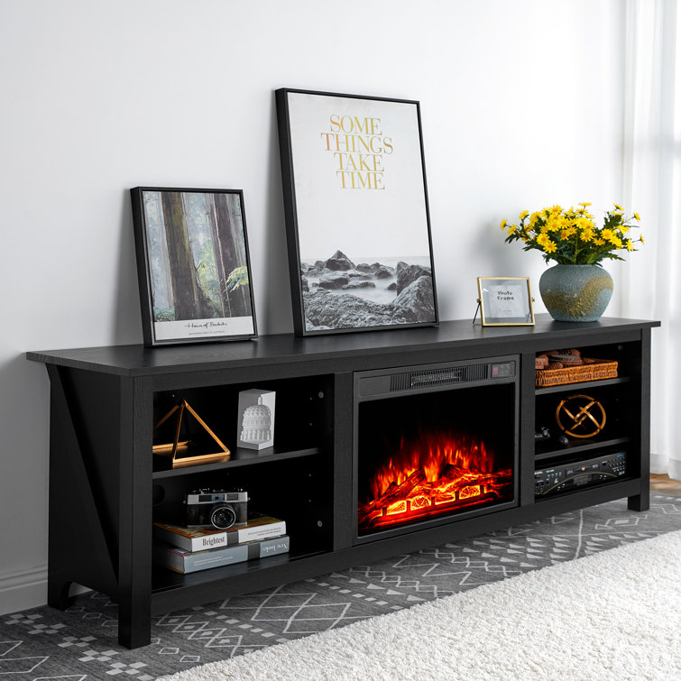 Aiert TV Stand for TVs up to 78" with Fireplace Included