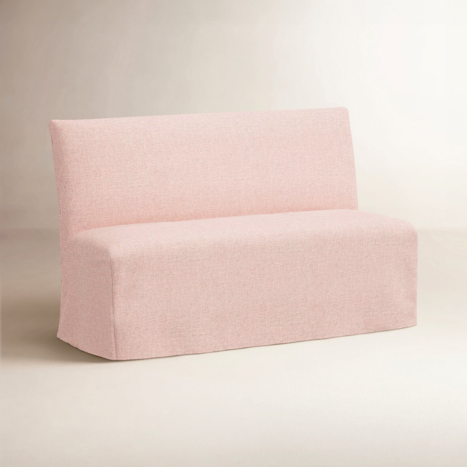 Silvia 57" Dining Bench, Zuma Rosequartz Textured Linen