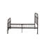 Lit plateforme double en métal Gaines, gris sable