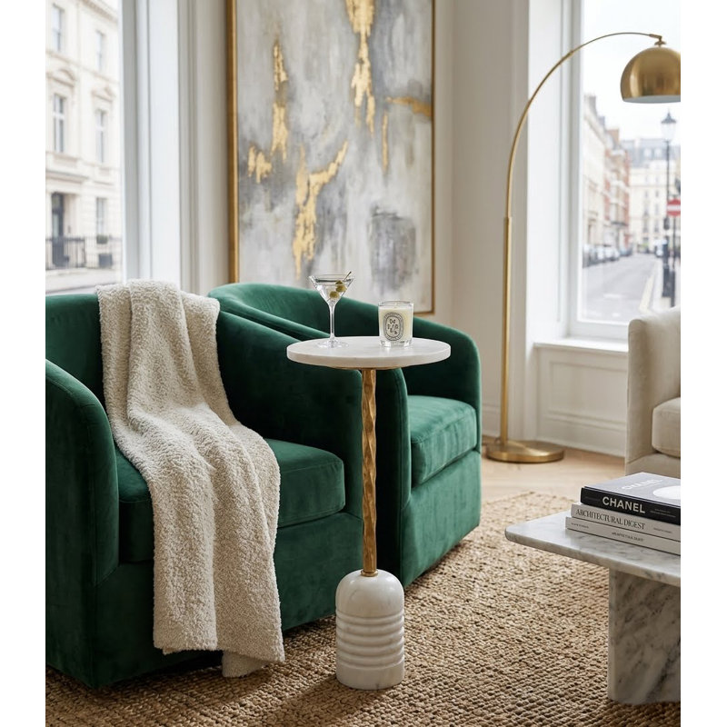 Beacon Marble Top Side Table