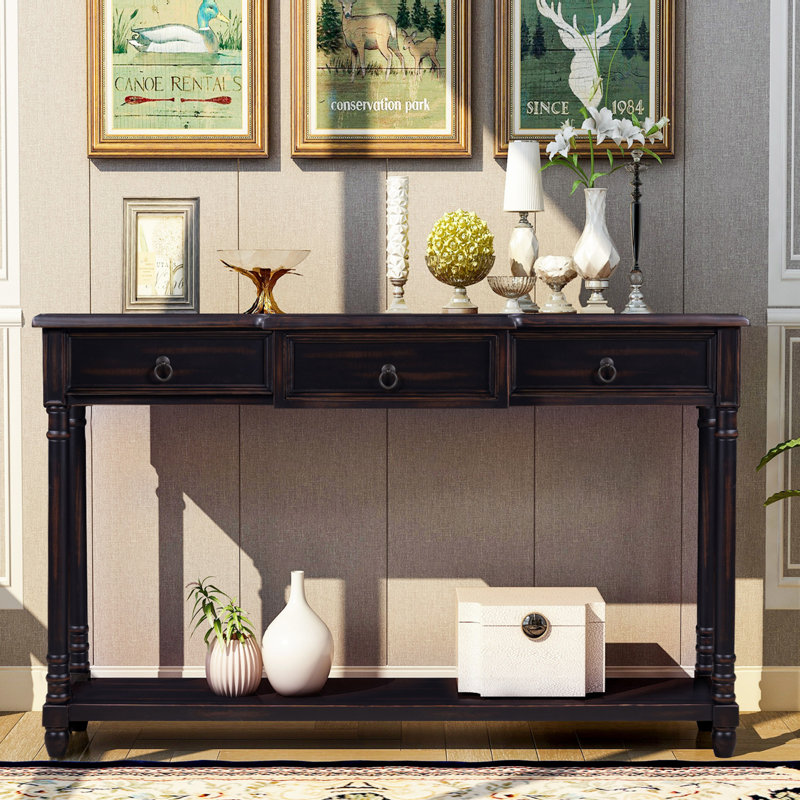 Lizabeth Console Table Sofa Table with Drawers for Entryway,Entry table,Hallway table,Hoyer table, Espresso
