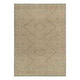 Distressed Homage Hand Knotted Wool Geometric Area Rug