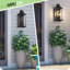 3 lumières 28 po Luminaire mural d'extérieur noir, lanterne murale imperméable, applique murale de porte de ferme câblée-1586470341-1586470343
