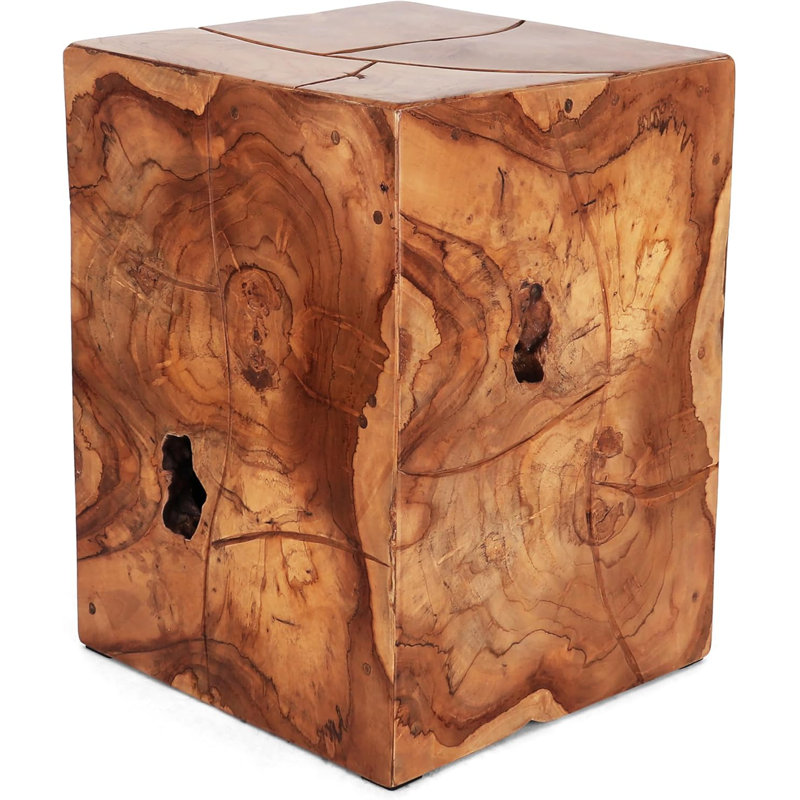 Teak Root Square Stool - Medium