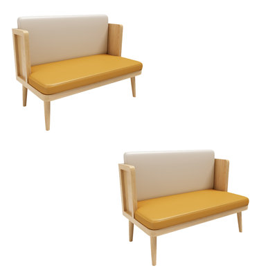 Banc rembourré en similicuir de style européen