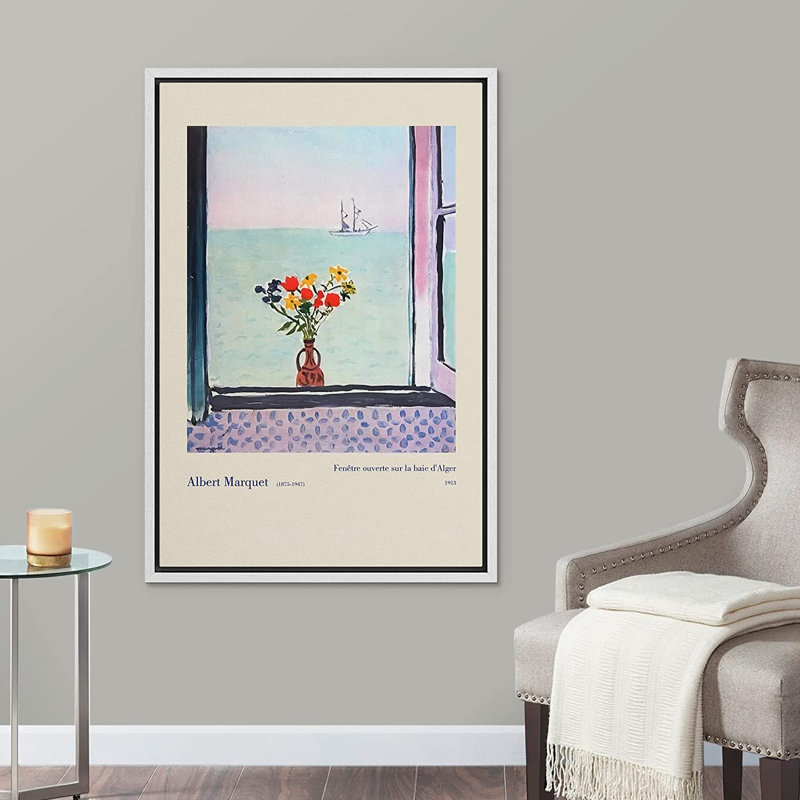 «Algérien Bay Window» par Albert Marquet, impression sur toile, H 36 po x l 24 po x P 1,5 po, Cadre blanc