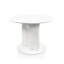 Table de salle à manger ronde Hudgens avec plateau brillant et base cannelée
