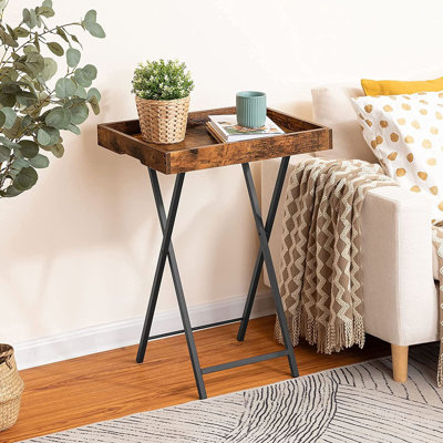 Saboun Tray Top Cross Legs End Table
