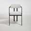 Chaises de salle à manger rembourrées en métal noir Boucle-2051242460