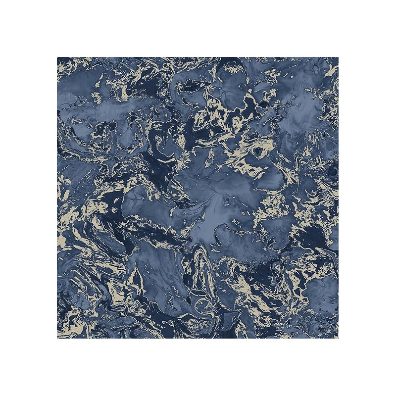 Ceiran 10m x 53cm Metallic Finish Wallpaper Roll, Blue