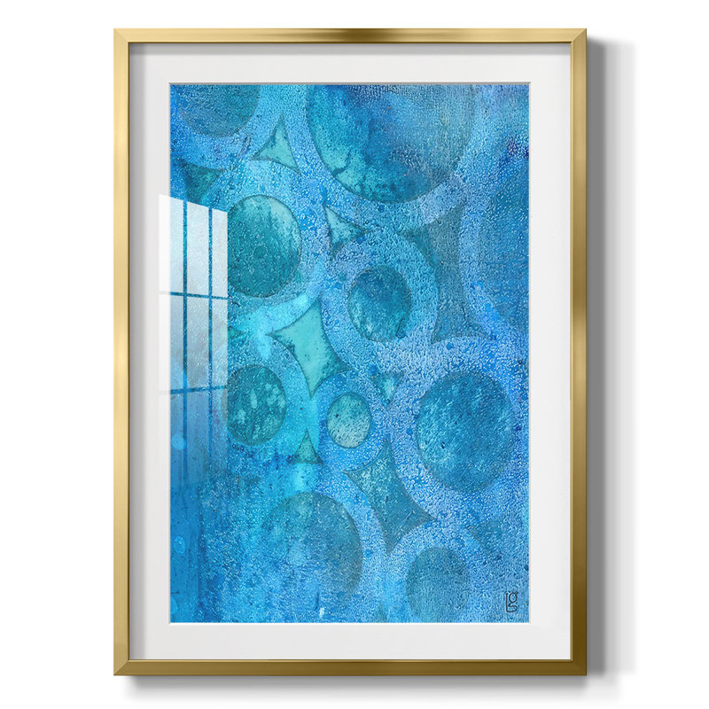 Pensées répétitives - impression encadrée, H 28,5 po x l 20,5 po, Doré