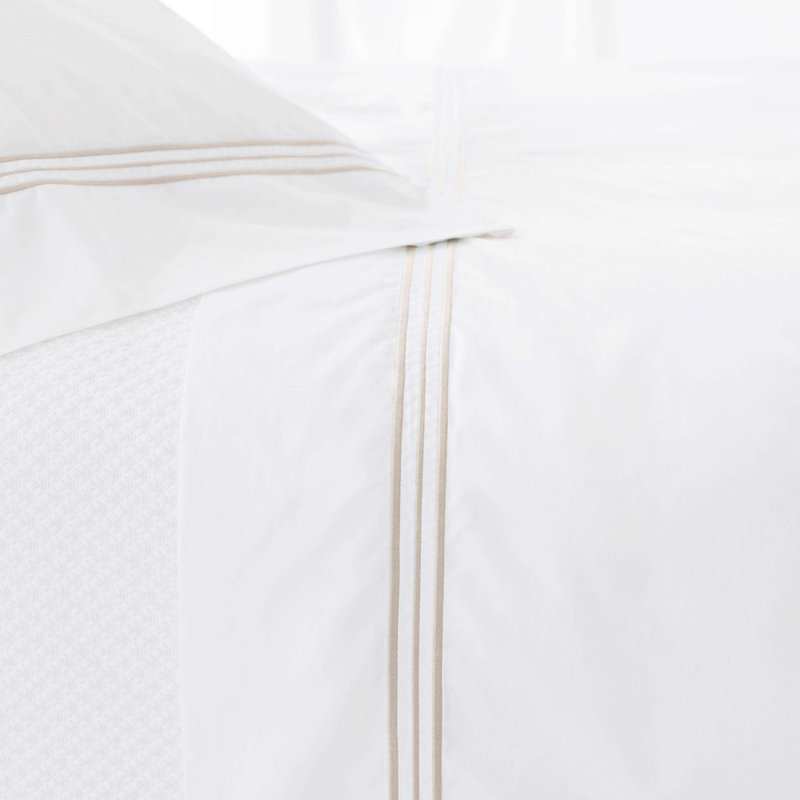 Trio Flat Sheet, Full/Queen Flat Sheet, Pearl Gray