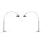 1Pc Arch Lamp Chrome Metal Polished Stem Base Floor Lamp Contemporary Style