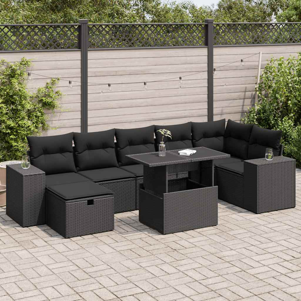 Vidaxl 5-Tlg. Garten-Sofagarnitur Mit Kissen Beige Poly Rattan