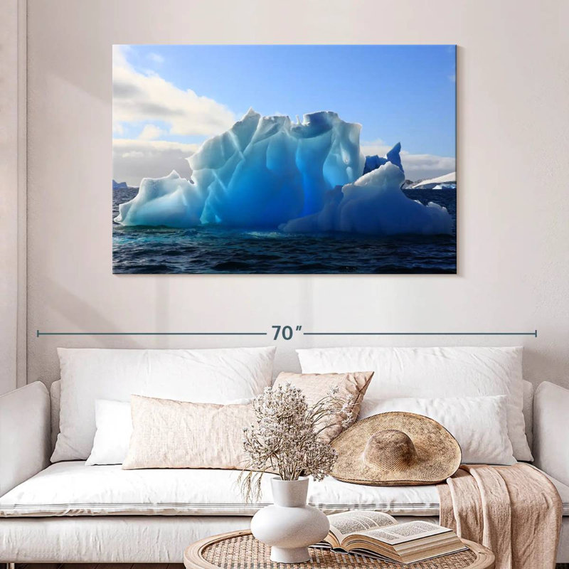 Glacier Alvord artistique en Antarctique, H 32 po x l 48 po