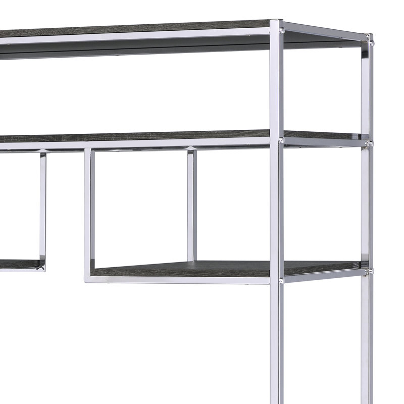 Étagère à livres 7 tablettes Vonara hauteur des tablettes)