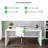 Bronislava High Gloss Home Office White Desk - Sleek Design