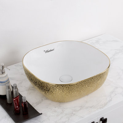 Whitehaus 17" Square Above Mount /Vessel Lavatory Basin