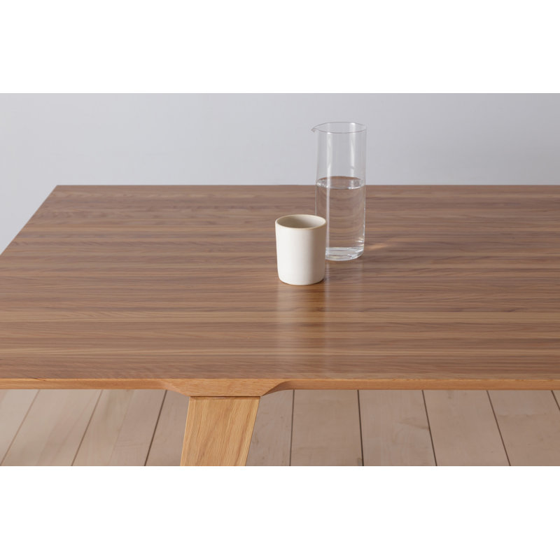 Isometric Oak Dining Table, 30”H x 86.5”L x 35.5”W