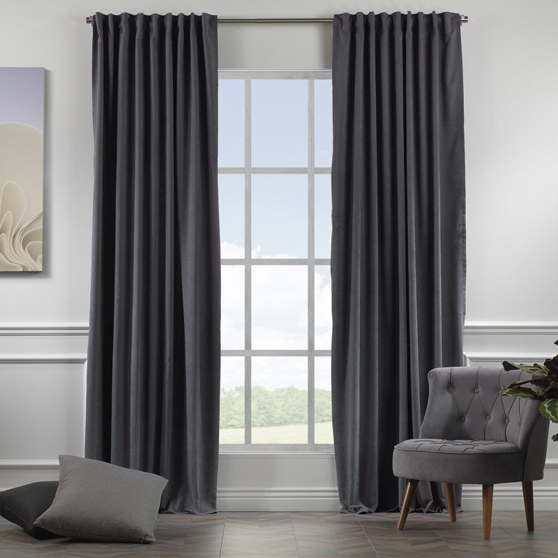Très grand panneau décoratif simple sur mesure extra large x très long, Gris, L 100 po x L 132 po
