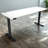 Skyscraper Electric Height Adjustable Standing Desk, Dual Motor and Digital Control with Memory, 72x24, White Top with Black Frame-765077071-765077067