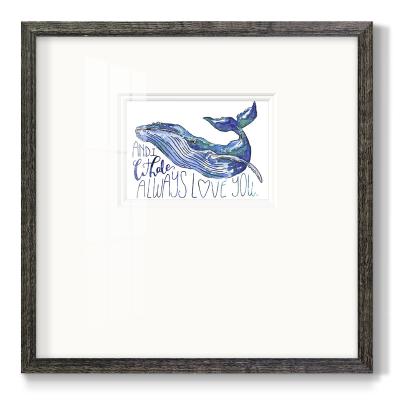Engelke " Whale Love I ", 17" H x 17" W x 1.25" D
