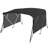 4 Bow Bimini Top with Light-Filtering Side Curtains, Watercraft 600D PU Canvas & 1" Aluminum Frame, 2 Straps, 2 Stable Rear Support Pole-124530393-124530395