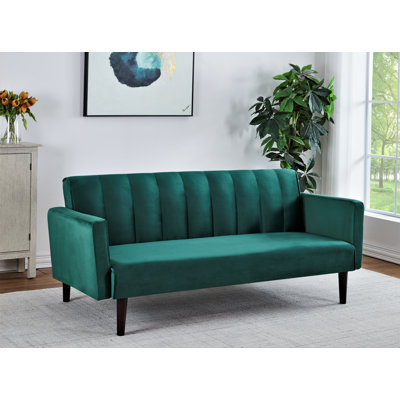 Daundry W72*D38.6*H24 72'' Velvet Convertible Sofa