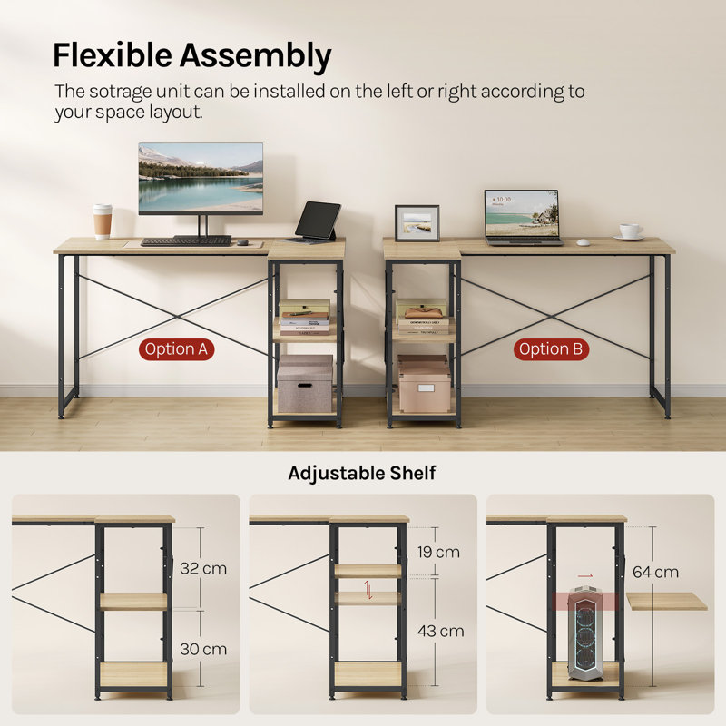 L-Shape Desk, Natural