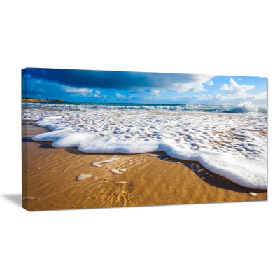 " Foaming Ocean Waves On Sand "