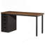 Bureau d'ordinateur à 5 tiroirs, bureau rustique avec rangement-1827437409