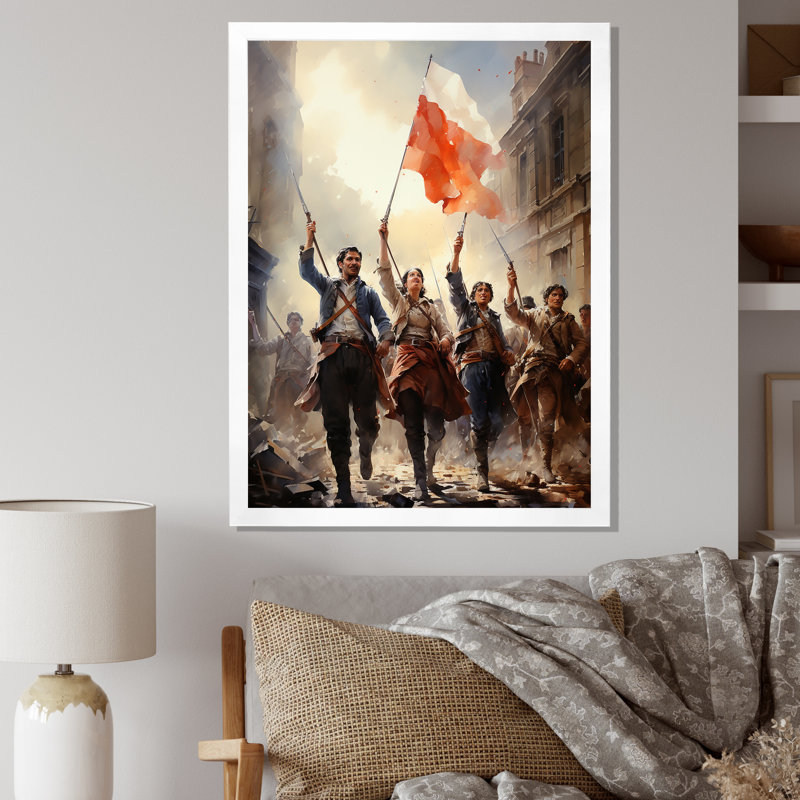 Caselton Révolution française II, Cadre photo blanc, H 44 po x l 34 po x P 1,5 po
