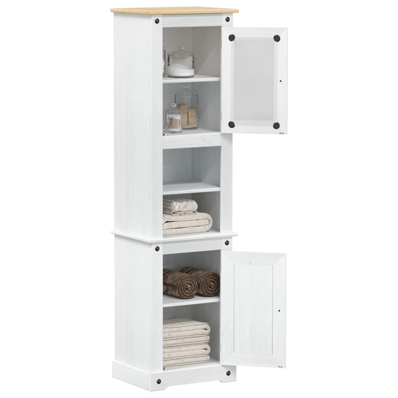 Solid Wood Freestanding Bathroom Cabinet