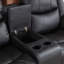 Siège de cinéma inclinable manuel en cuir végétalien avec porte-gobelet et rangement Ganiyah-95860423