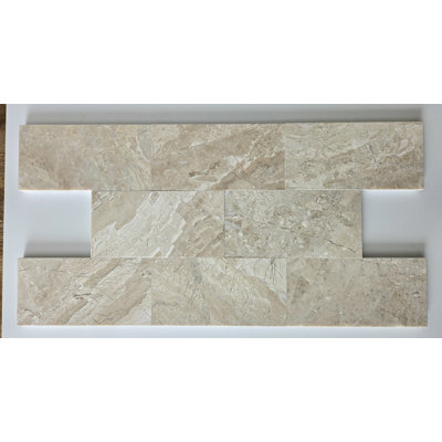 3 in. x 6 in. Glossy Marble Tile