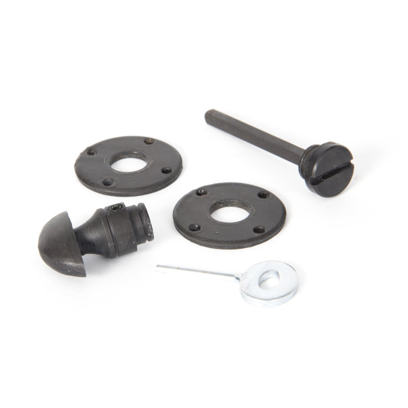 Round Bathroom Thumbturn Door Knocker, Beeswax