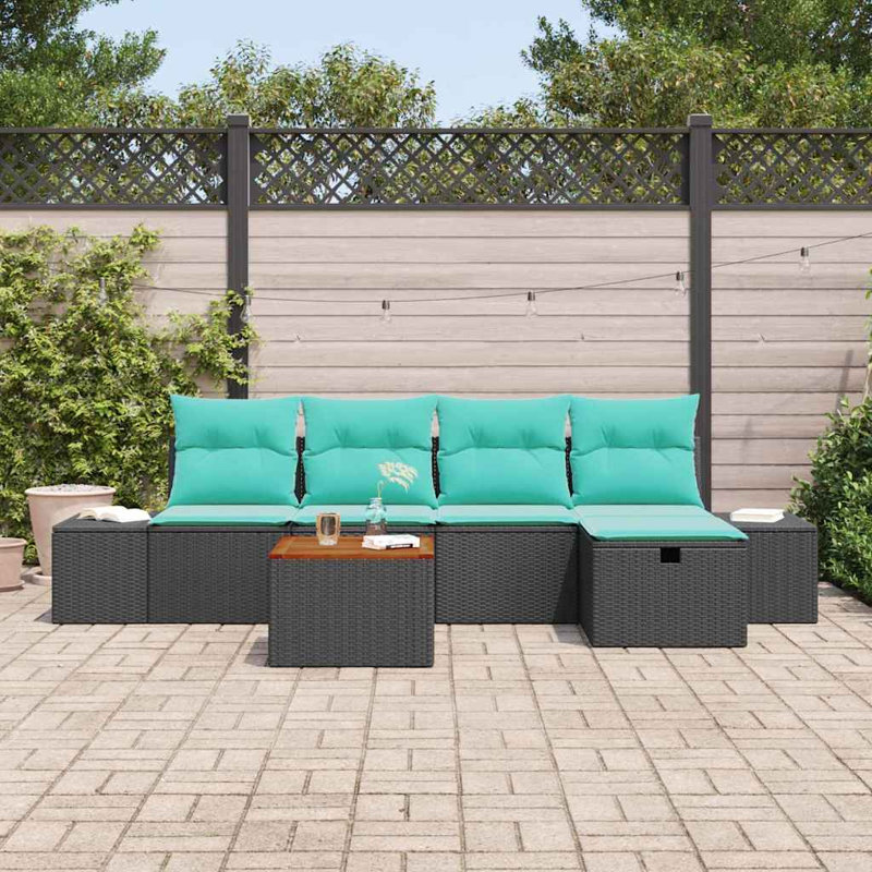 Ensemble de canapé de jardin avec coussin 6 pièces vidaXL