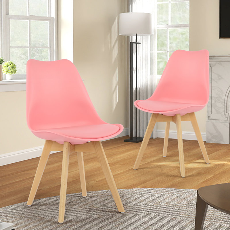 Pascal Upholstered Side Chair, Pink