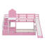 Lit superposé simple sur le thème du château simple, lit superposé en bois avec 2 tiroirs et 3 tablettes, y compris un escalier coulissant et de rangement-2078739267-2078739264