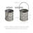 Festive Finds Votive Candle Holder w/ Punched Stars Band Black Zinc Iron 3.75x3.25x3.25