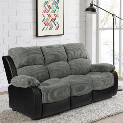 Hedelman 3 Seater Faux Leather Sofa